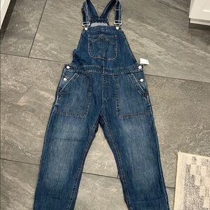 GAP Blue Denim Overalls with Metal Buttons